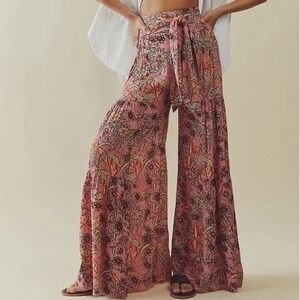 FP One Aloha Printed Wide-Leg Pants Medium‎